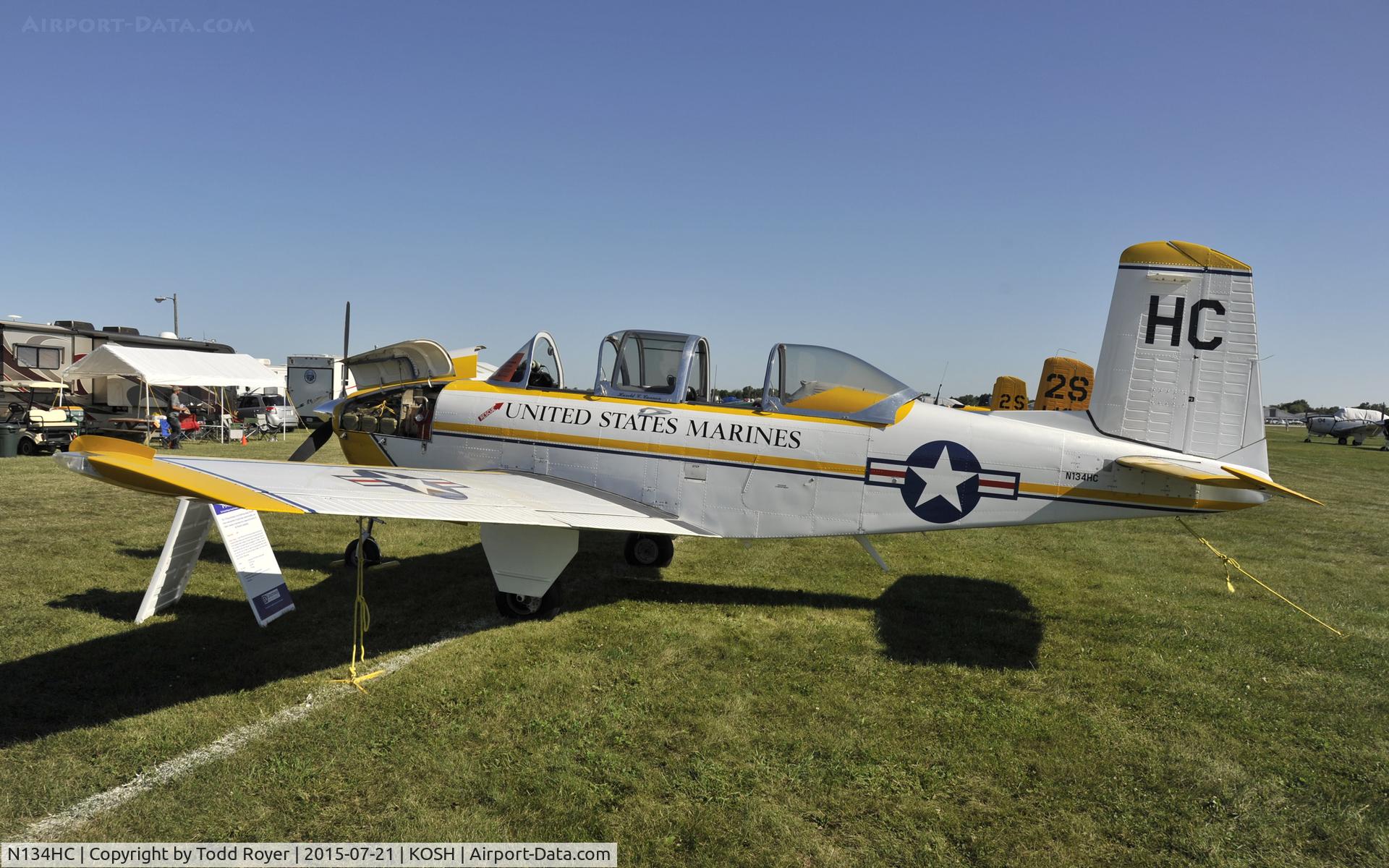 N134HC, 1958 Beech T-34A (A45) Mentor Mentor C/N CG-207, Airventure 2015