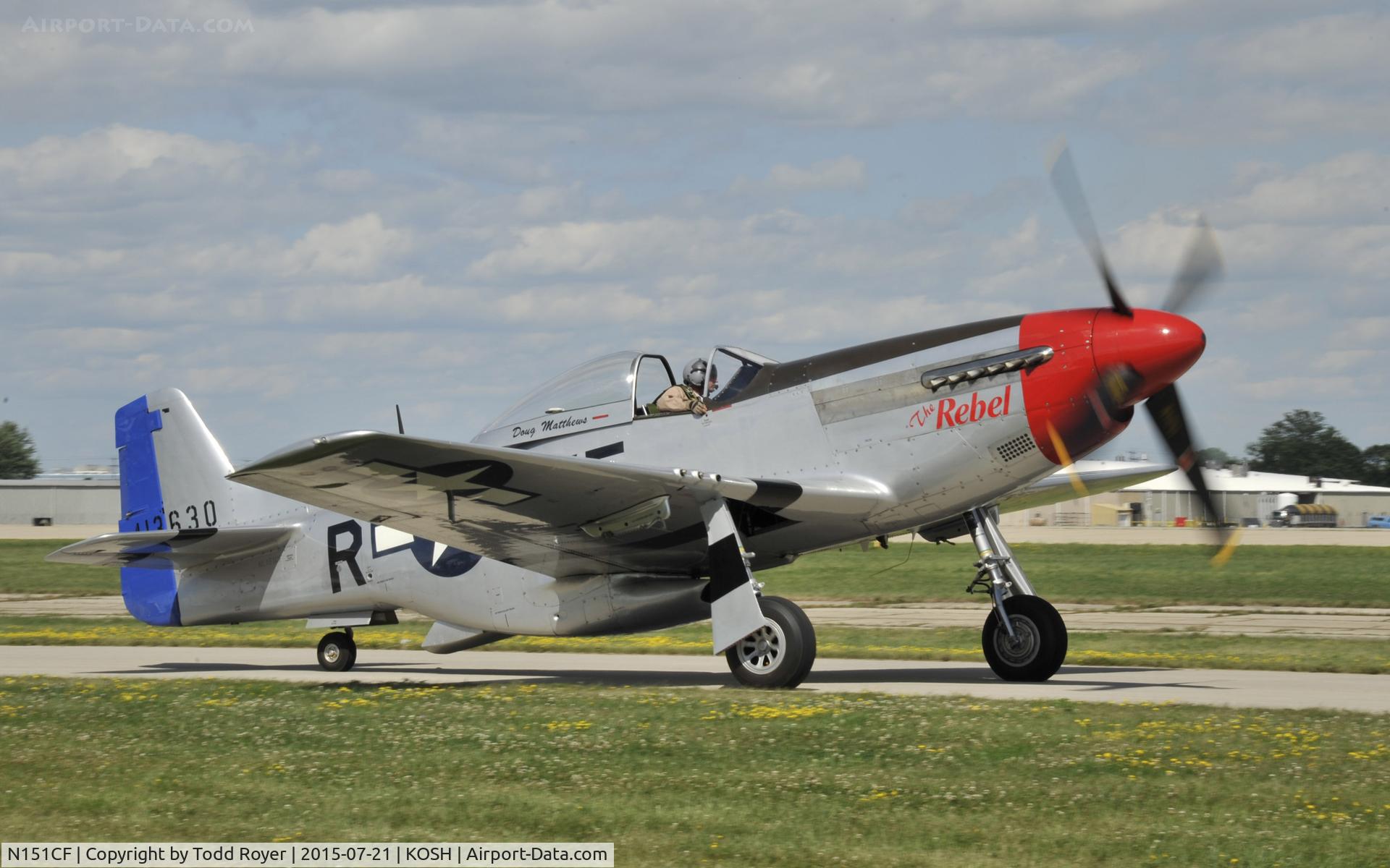N151CF, 1944 North American P-51D Mustang C/N 44-84933N, Airventure 2015