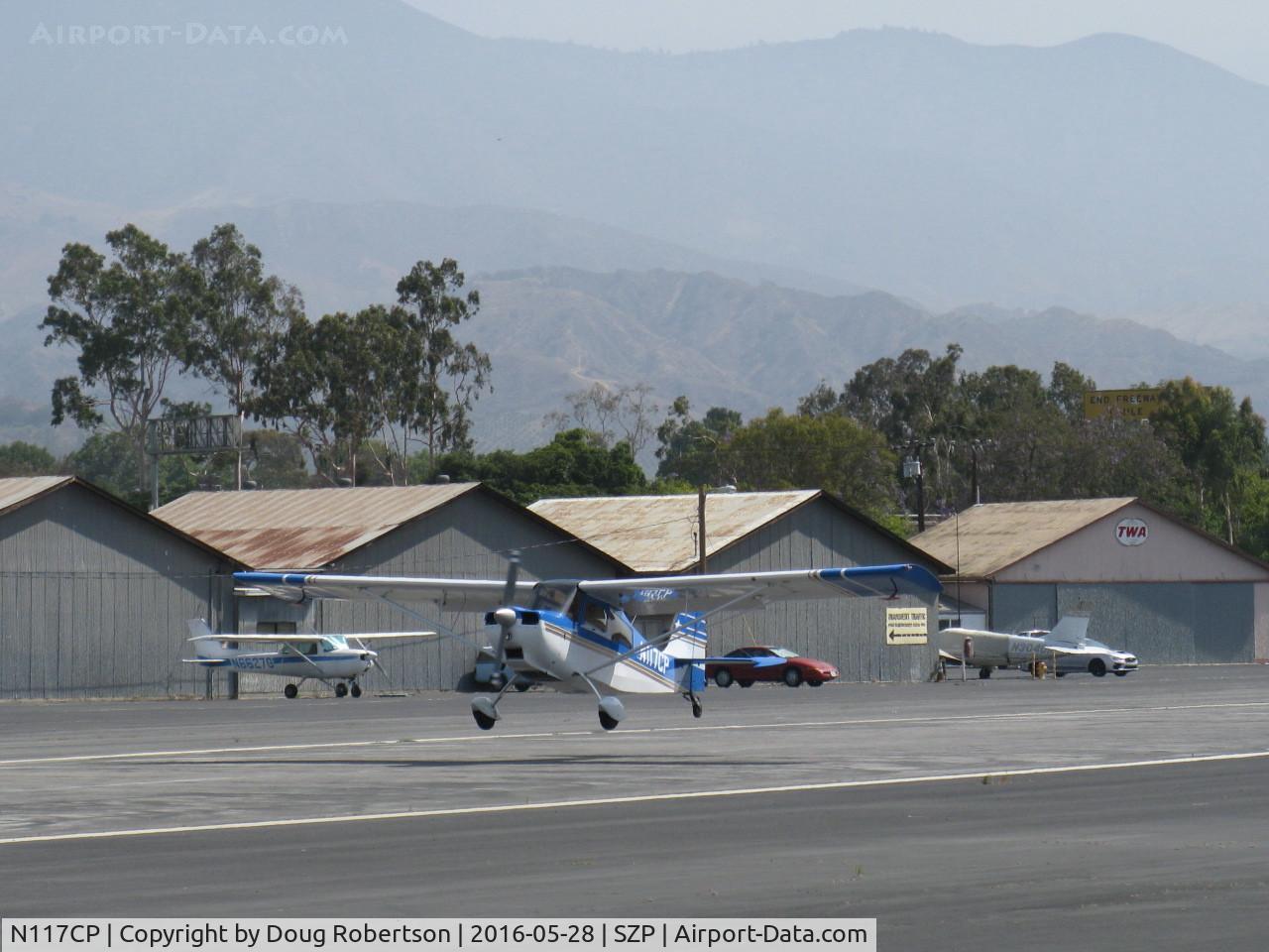 N117CP, American Champion 7GCBC Citabria C/N 1275-99, 1999 American Champion 7GCBC CITABRIA, Lycoming O-320 150 Hp, near touchdown Rwy 22