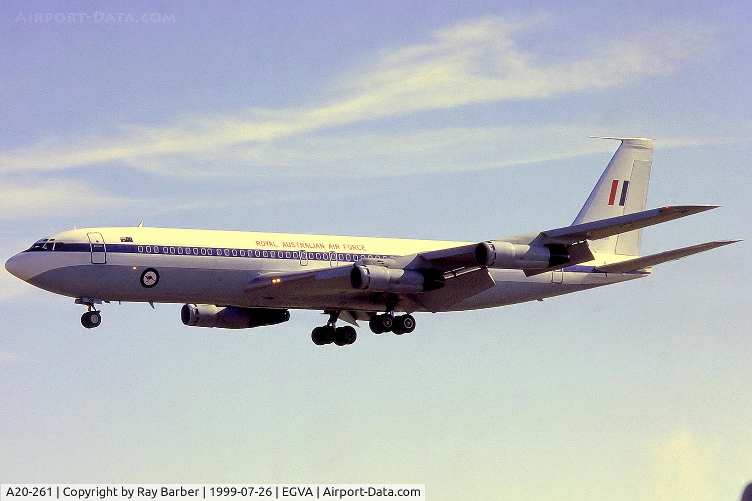 A20-261, 1976 Boeing 707-368C C/N 21261, Boeing 707-368C [21261] (Royal Australian Air Force) RAF Fairford~G 26/07/1999. From a slide.