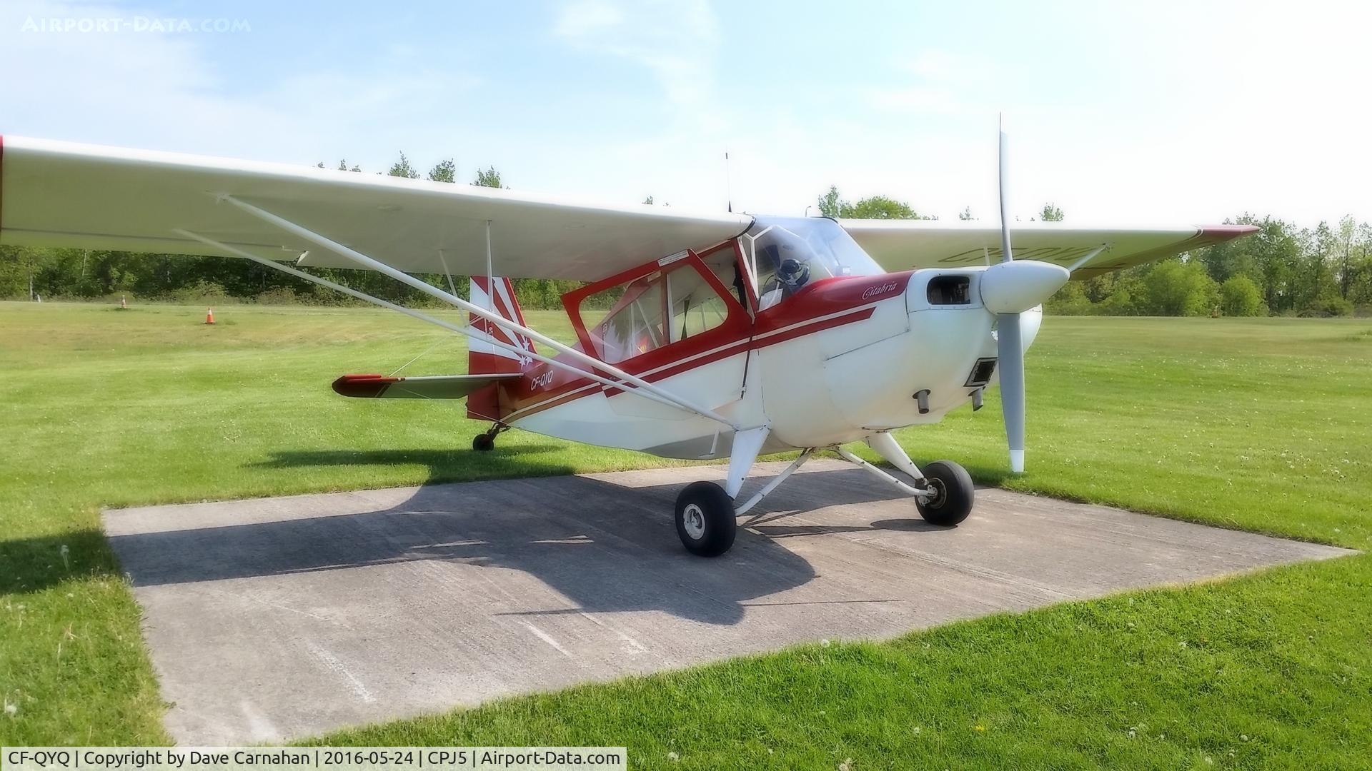 CF-QYQ, 1965 Champion 7ECAX Citabria C/N 128X, CF-QYQ at Stirling airport (CPJ5)