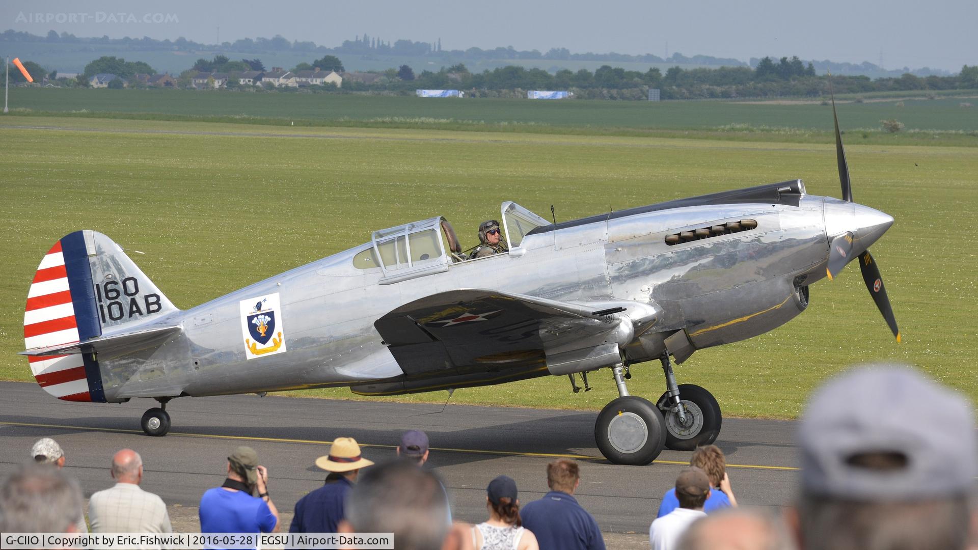 G-CIIO, 1941 Curtiss P-40C Warhawk C/N 16161, 3. G-CIIO at the IWM American Airshow, May 2016.
