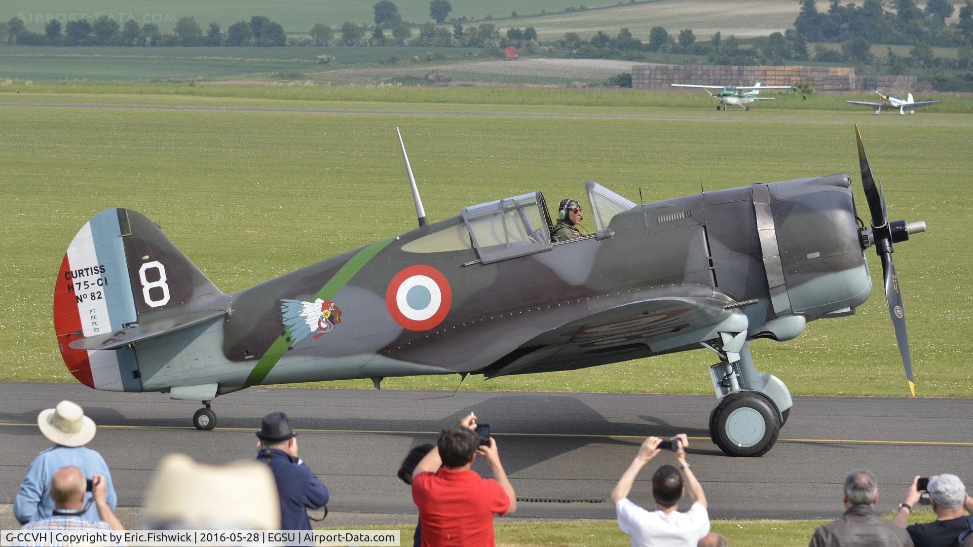 G-CCVH, 1939 Curtiss H-75A-1 C/N 12881, x. G-CCVH at the IWM American Airshow, May 2016.