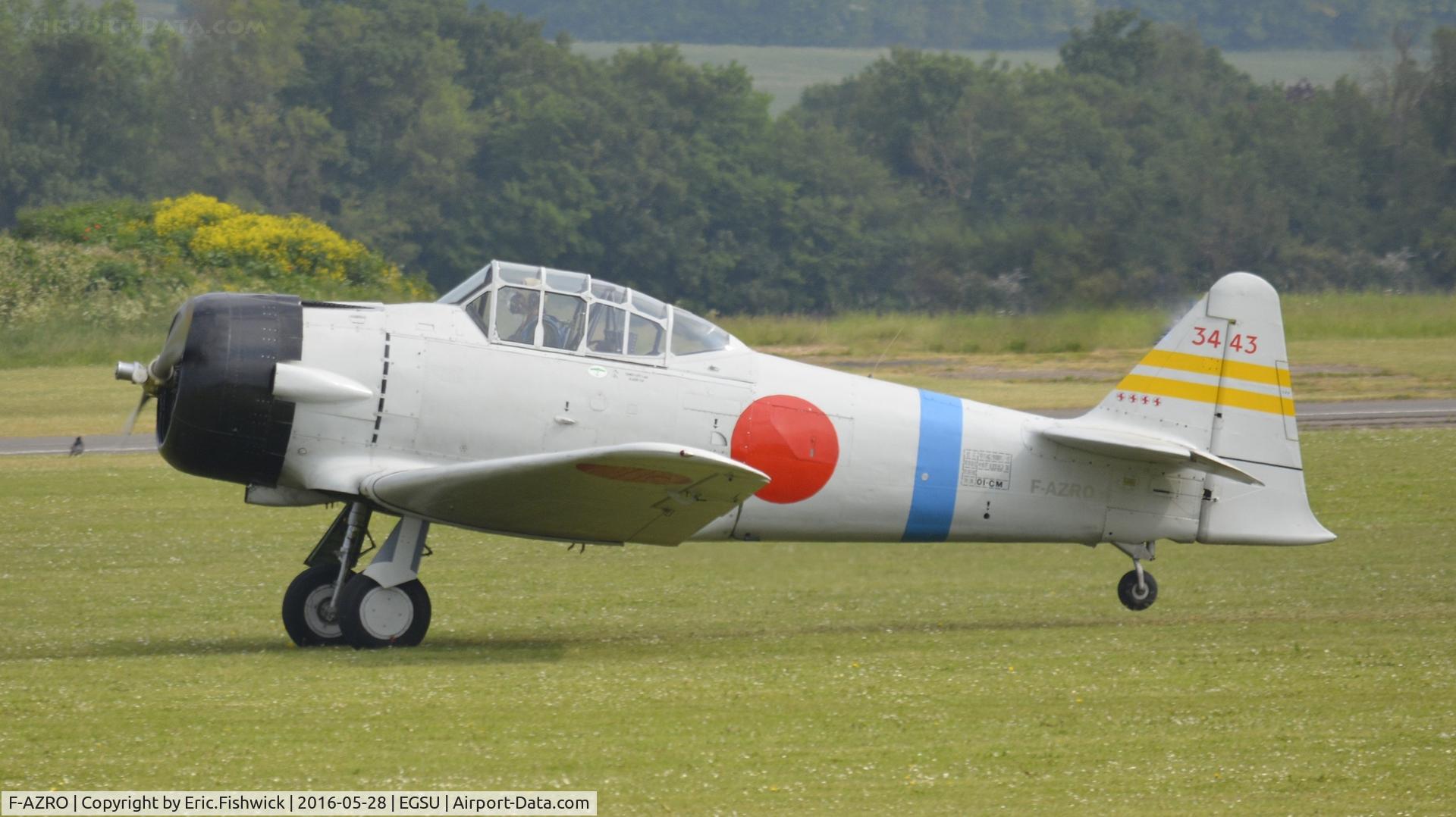 F-AZRO, North American AT-6B Texan C/N 01-CM, 1. F-AZRO preparing to display at the IWM American Airshow, May 2016.