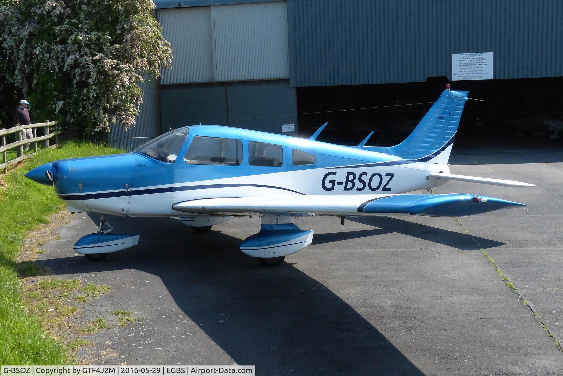 G-BSOZ, 1979 Piper PA-28-161 Cherokee Warrior II C/N 28-7916080, G-BSOZ at Shobdon 29.5.16