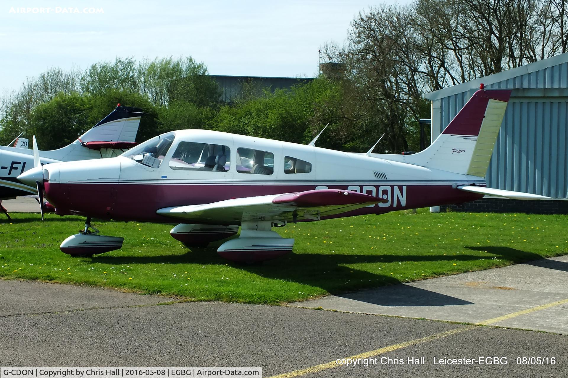 G-CDON, 1982 Piper PA-28-161 Cherokee Warrior II C/N 28-8216185, at Leicester