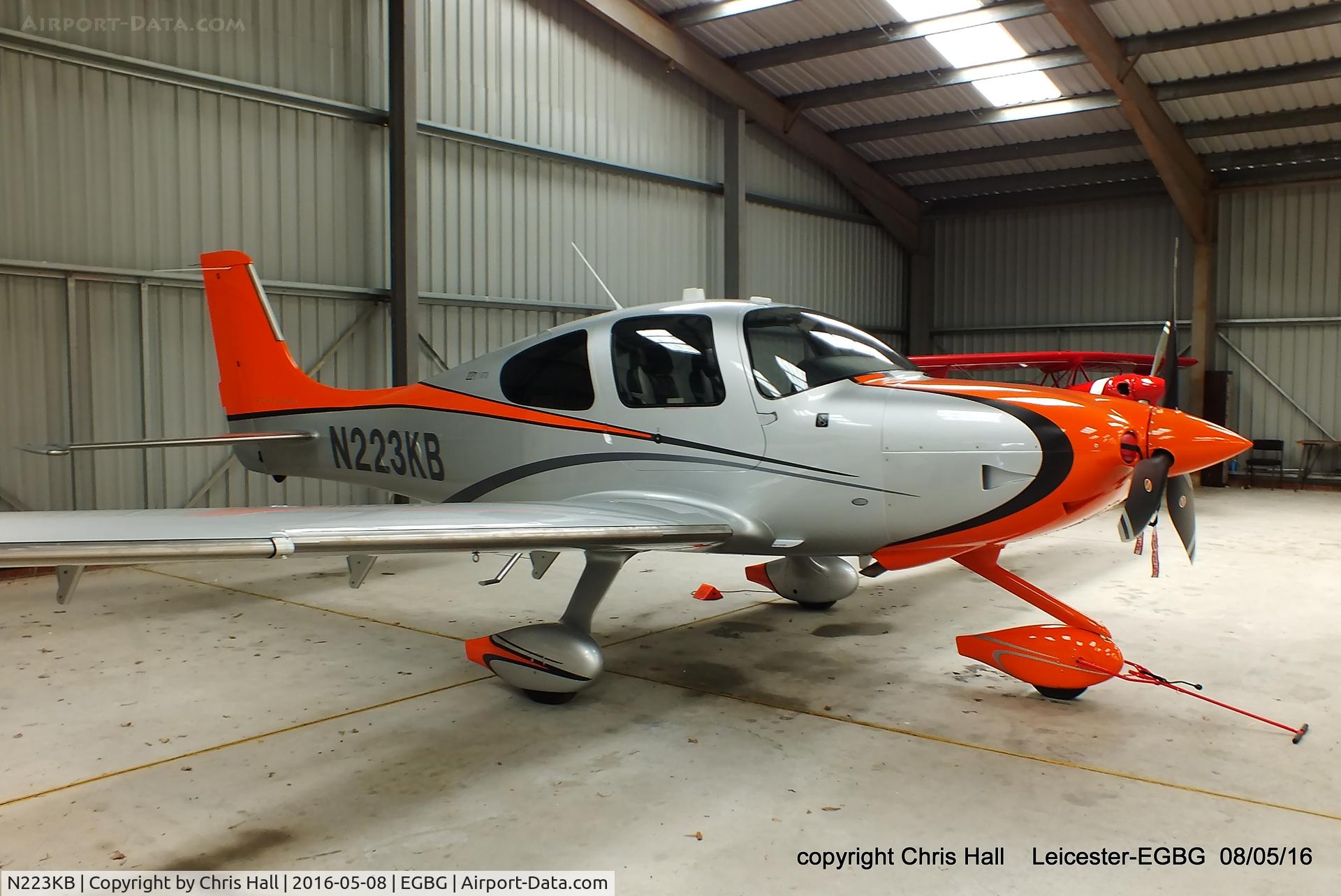 N223KB, 2015 Cirrus SR-22T G5-GTS Platinum C/N 1186, at Leicester