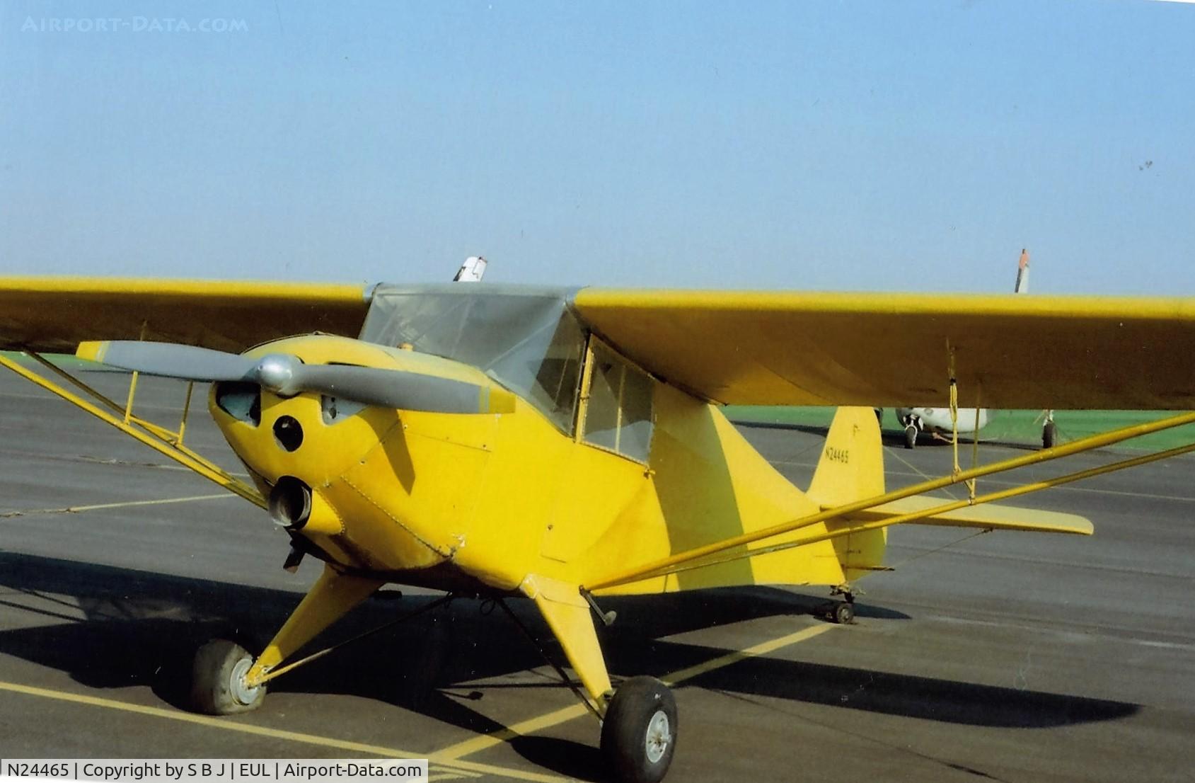 N24465, 1940 Taylorcraft BC-65 C/N 1802, Front view of 465. The early Tcrafts did not have an air intake filter.