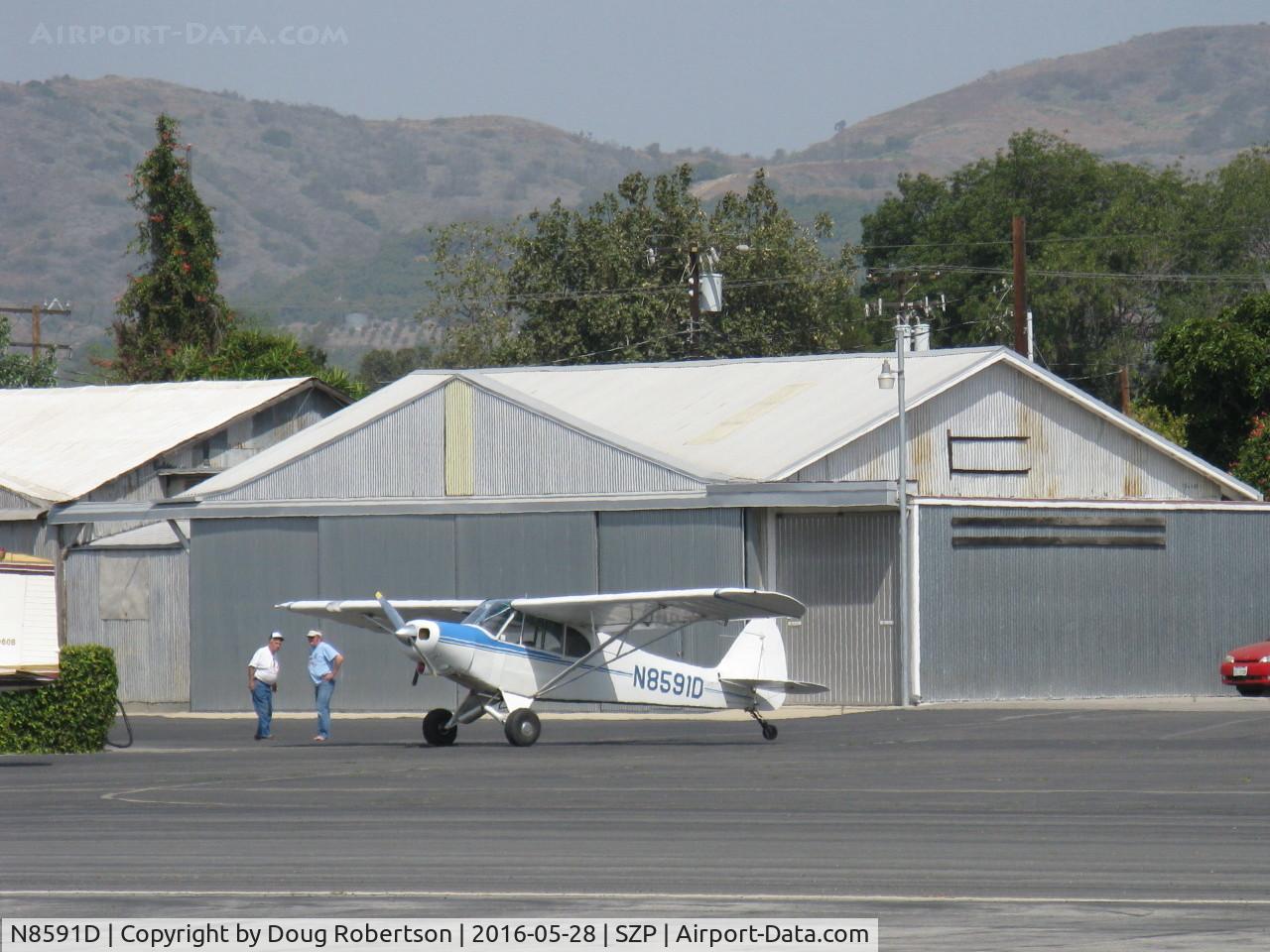 N8591D, 1958 Piper PA-18A Super Cub C/N 18-6251, 1958 Piper PA-18A SUPER CUB, Lycoming O-320 150 Hp, originally built as one seat cropduster with hopper. Modified to two-place, but retaining longer wings/ailerons. Multiple certifications.