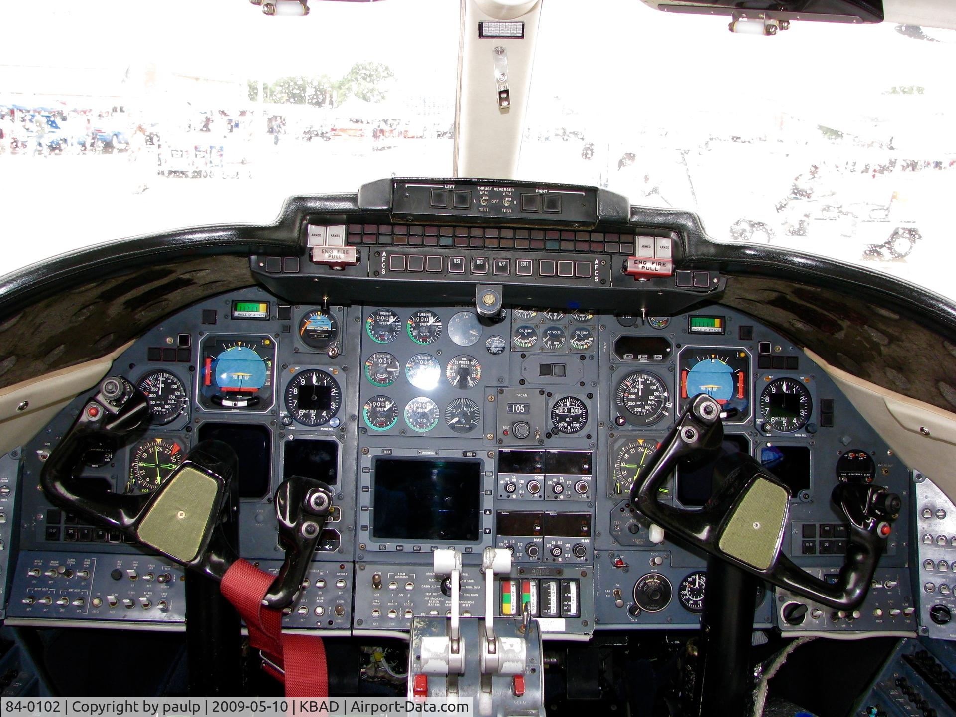84-0102, 1984 Gates Learjet C-21A C/N 35A-548, The front office of the C-21.