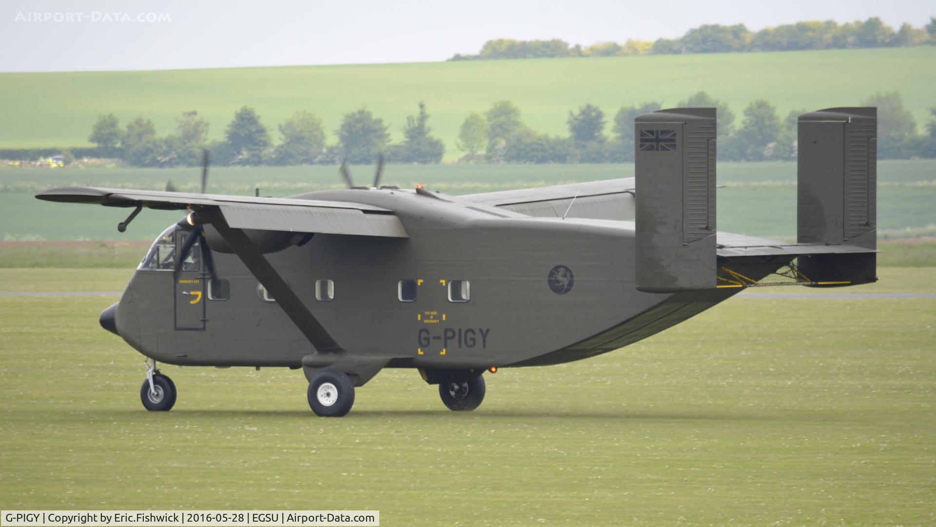 G-PIGY, 1975 Short SC-7 Skyvan 3-100 C/N SH.1943, 1. G-PIGY at the IWM American Airshow, May 2016.