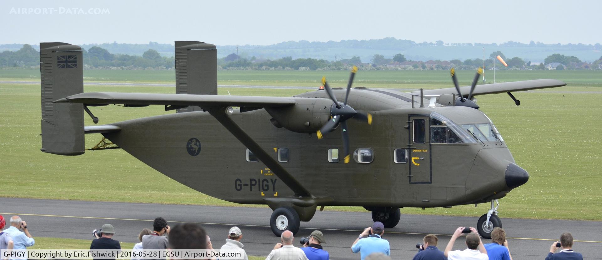 G-PIGY, 1975 Short SC-7 Skyvan 3-100 C/N SH.1943, 3. G-PIGY at the IWM American Airshow, May 2016.