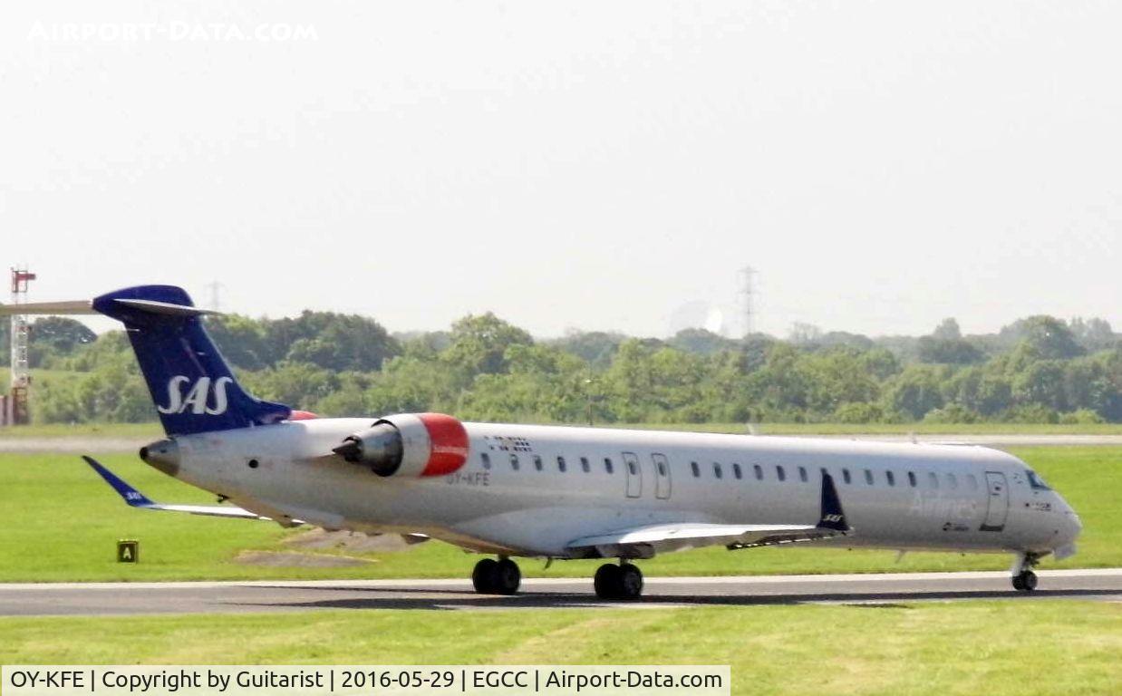 OY-KFE, 2009 Bombardier CRJ-900ER (CL-600-2D24) C/N 15224, At Manchester