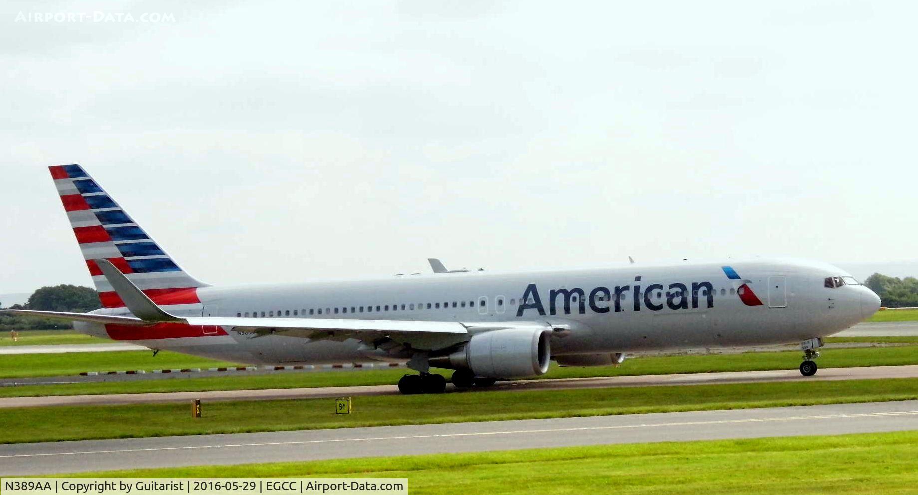 N389AA, 1994 Boeing 767-323 C/N 27449, At Manchester