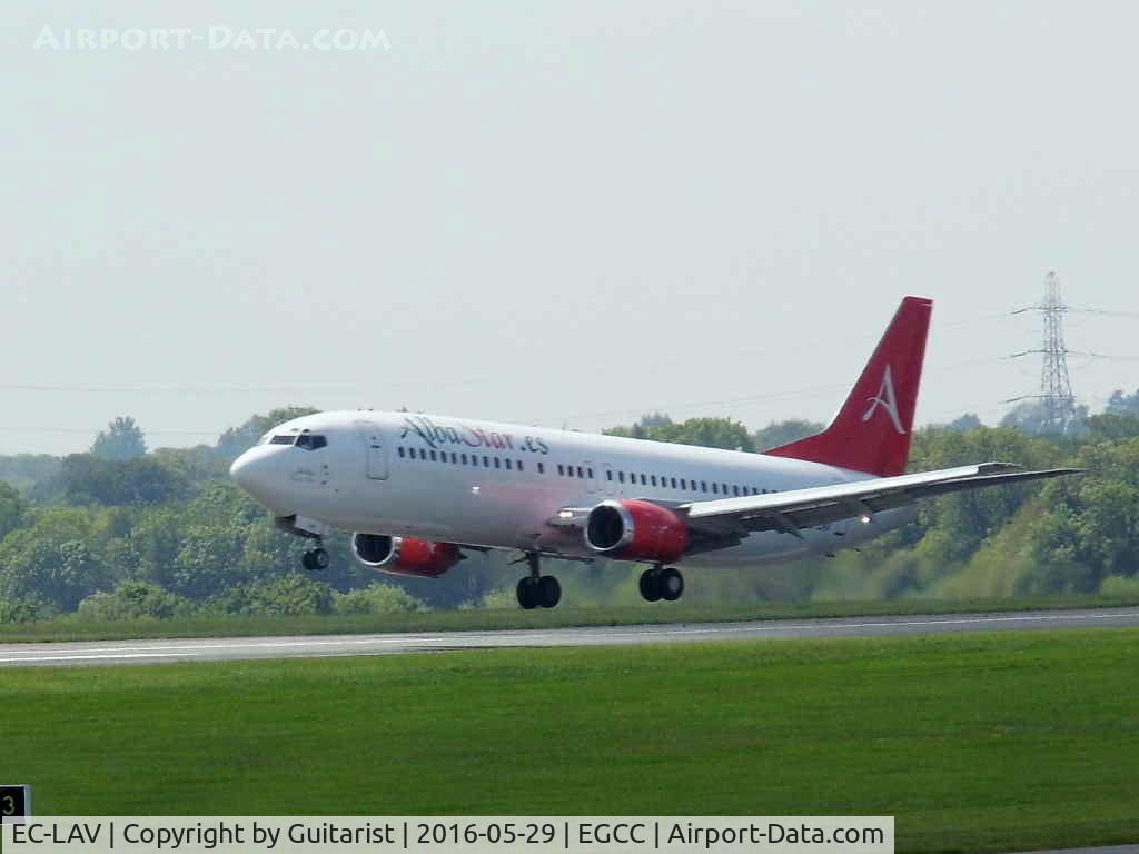 EC-LAV, 1989 Boeing 737-408 C/N 24352, At Manchester