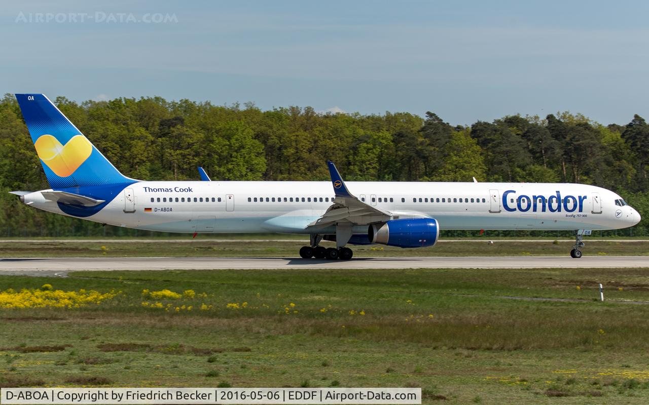 D-ABOA, 1998 Boeing 757-330 C/N 29016, departure via RW18W