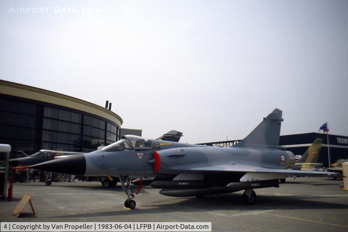 4, 1983 Dassault Mirage 2000C C/N 4, Dassault Mirage 2000C of the French Air Force at Le Bourget 1983