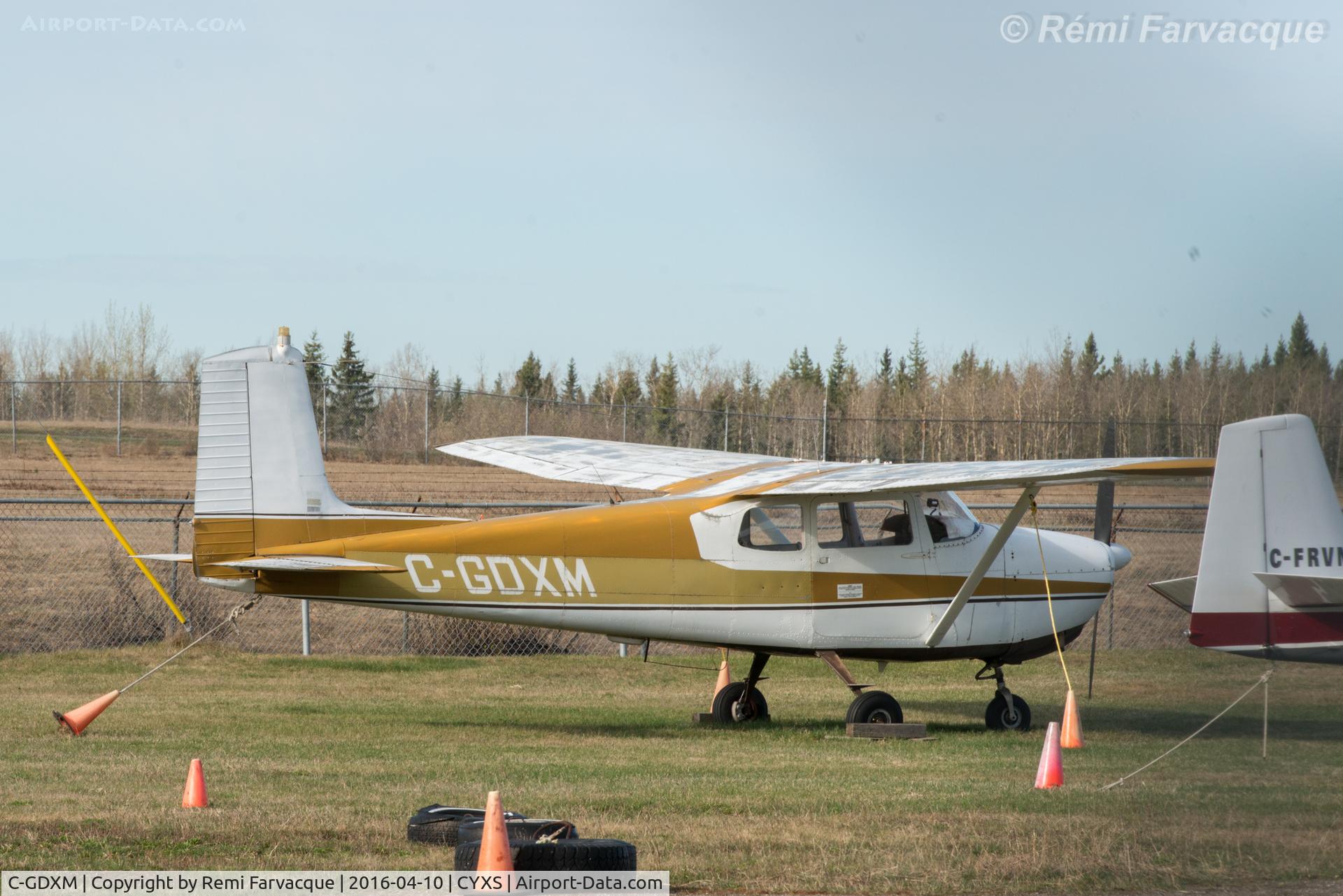 C-GDXM, 1958 Cessna 175 Skylark C/N 55296, Parked south of main terminal building.