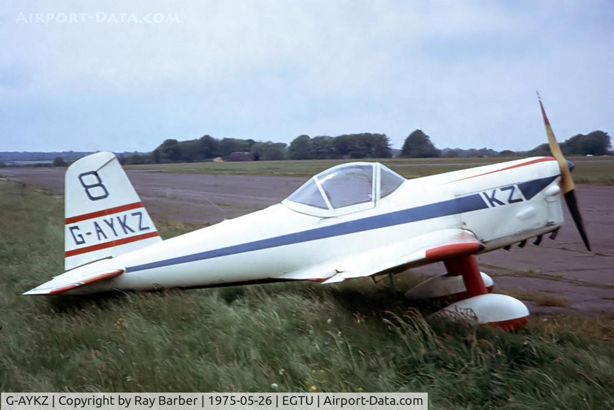 G-AYKZ, 1949 SAI KZ VIII C/N 202, S.A.I. KZ.VIII [202] Dunkeswell~G 26/05/1975. From a slide.