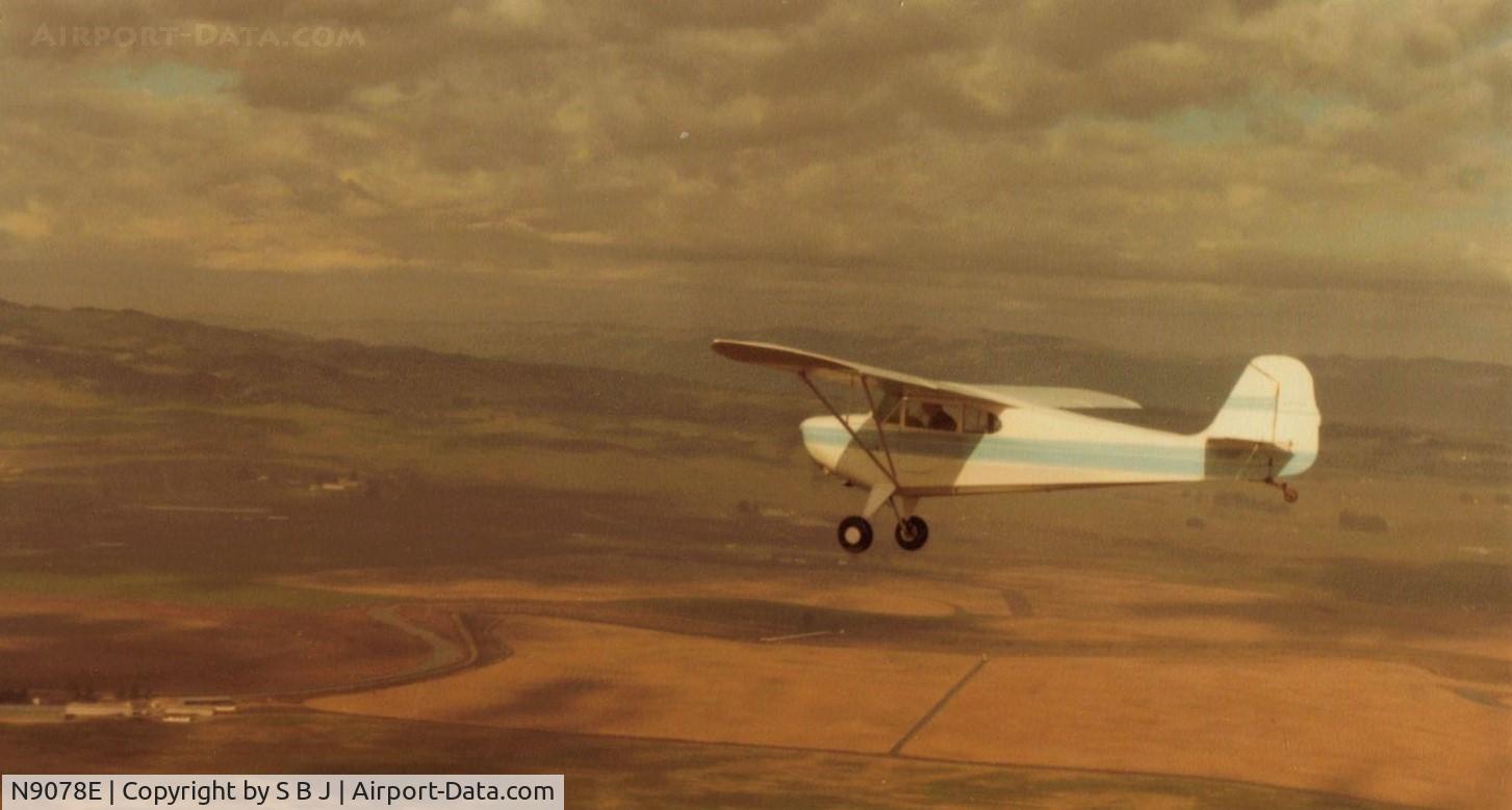 N9078E, 1946 Aeronca 11AC Chief C/N 11AC-710, 78E seen flying near Napa, Calif. on its way to the Calistoga airport, a destination it knew well.