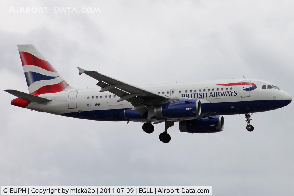 G-EUPH, 2000 Airbus A319-131 C/N 1225, Landing