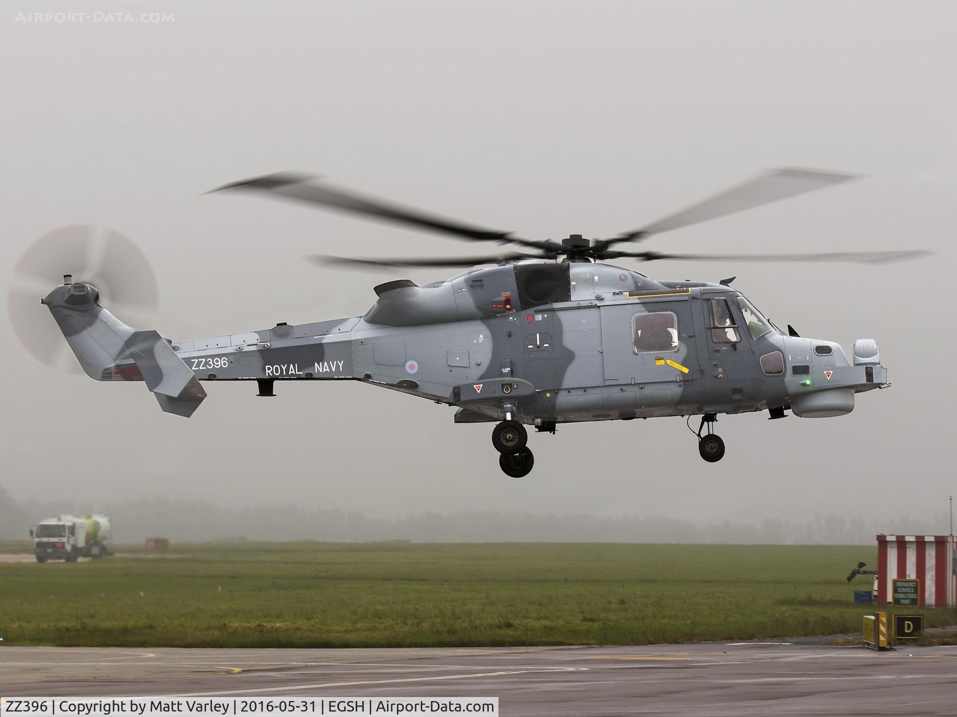 ZZ396, 2012 AgustaWestland AW-159 Wildcat HMA.2 C/N 481, Taxiing for departure in some misty conditions....