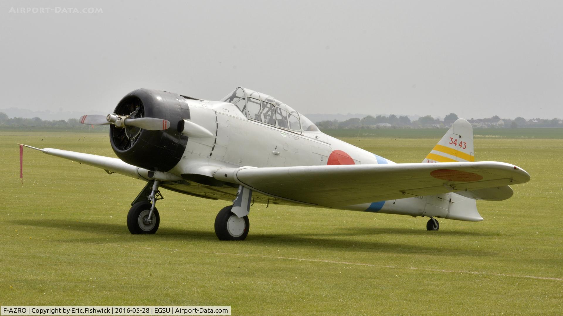F-AZRO, North American AT-6B Texan C/N 01-CM, 3. F-AZRO on a grey morning at the IWM American Airshow, May 2016.