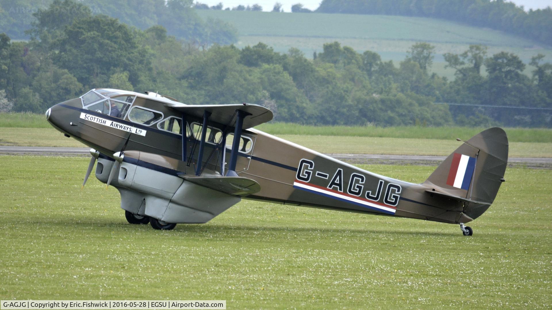 G-AGJG, 1941 De Havilland DH-89A Dominie/Dragon Rapide C/N 6517, 1. G-AGJG preparing to display at the IWM American Airshow, May 2016.