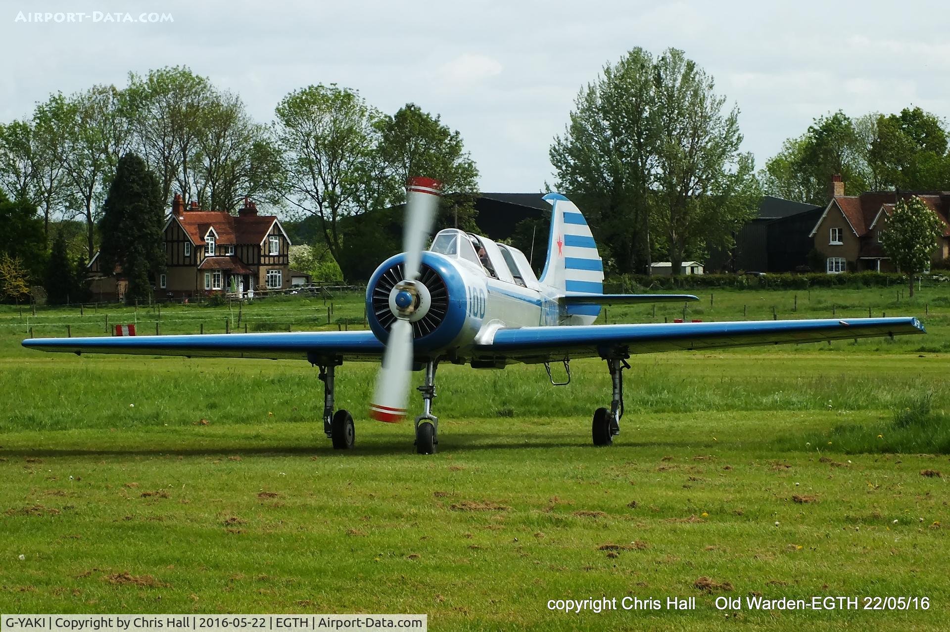 G-YAKI, 1986 Bacau Yak-52 C/N 866904, 70th Anniversary of the first flight of the de Havilland Chipmunk  Fly-In at Old Warden