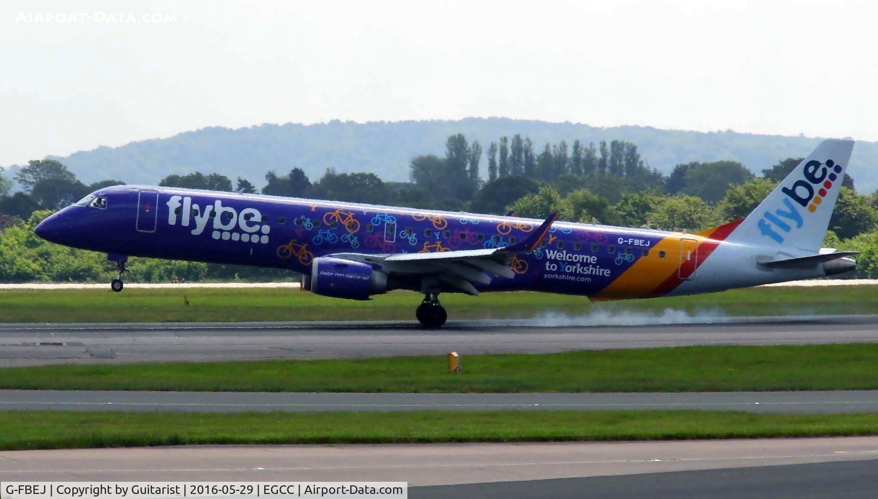 G-FBEJ, 2007 Embraer 195LR (ERJ-190-200LR) C/N 19000155, At Manchester