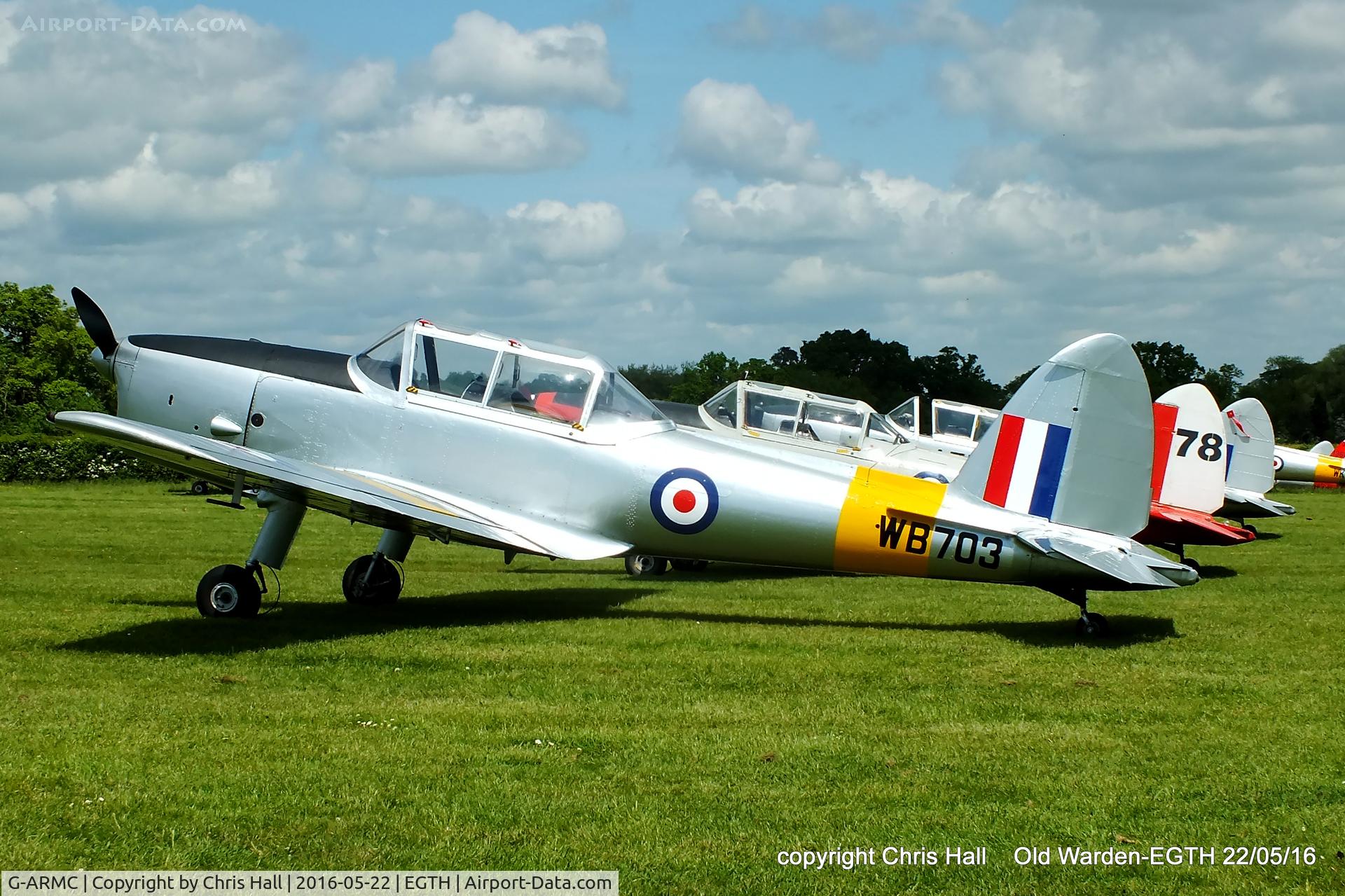 G-ARMC, 1950 De Havilland DHC-1 Chipmunk 22A C/N C1/0151, 70th Anniversary of the first flight of the de Havilland Chipmunk  Fly-In at Old Warden