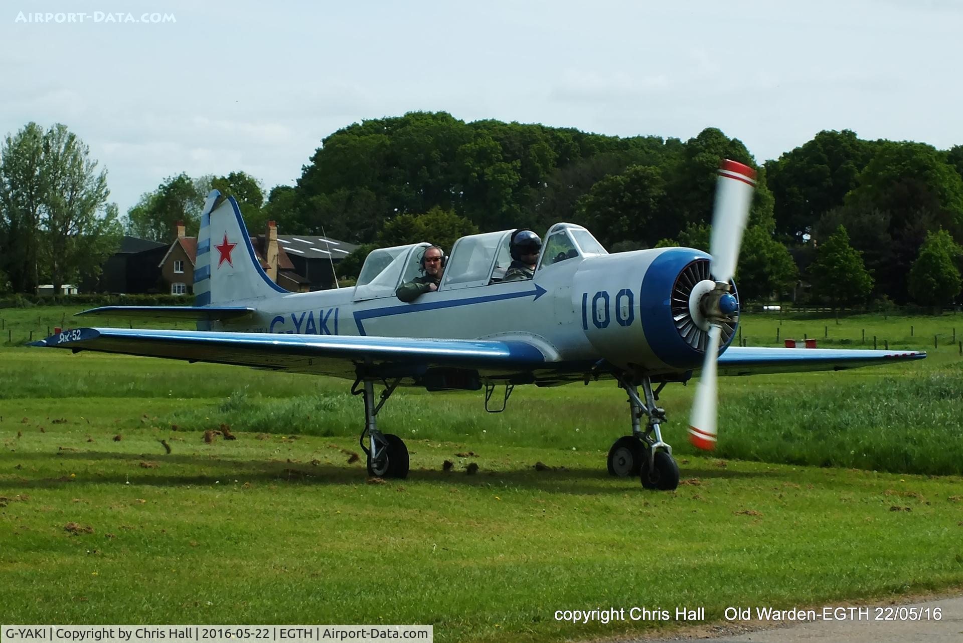 G-YAKI, 1986 Bacau Yak-52 C/N 866904, 70th Anniversary of the first flight of the de Havilland Chipmunk Fly-In at Old Warden