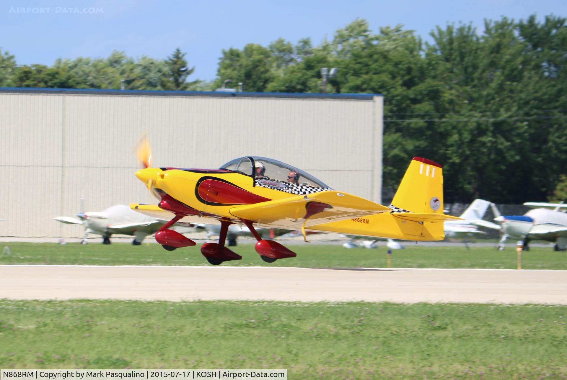 N868RM, 2012 Vans RV-8A C/N 81347, Vans RV-8A