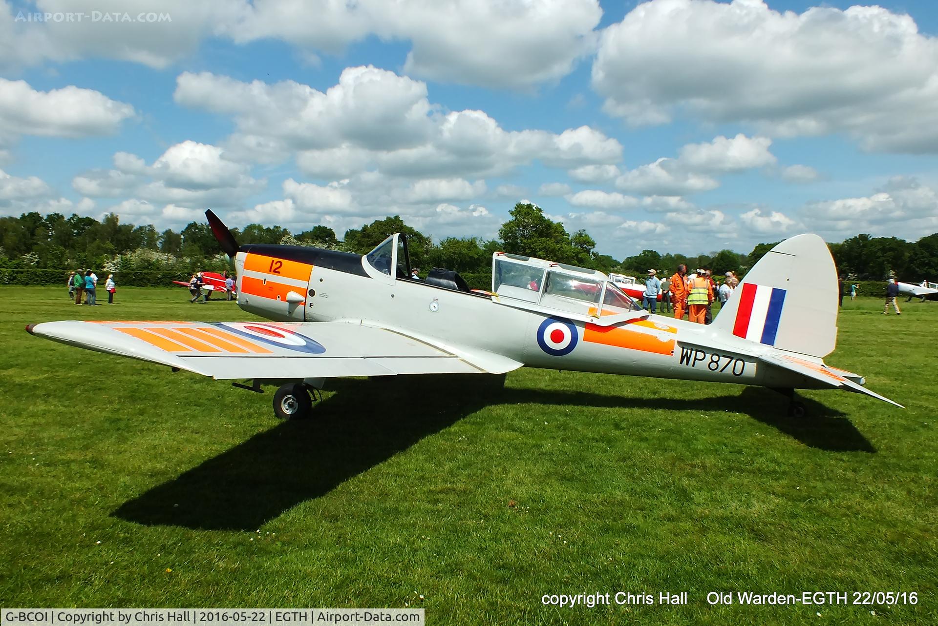 G-BCOI, 1952 De Havilland DHC-1 Chipmunk T.10 C/N C1/0759, 70th Anniversary of the first flight of the de Havilland Chipmunk Fly-In at Old Warden
