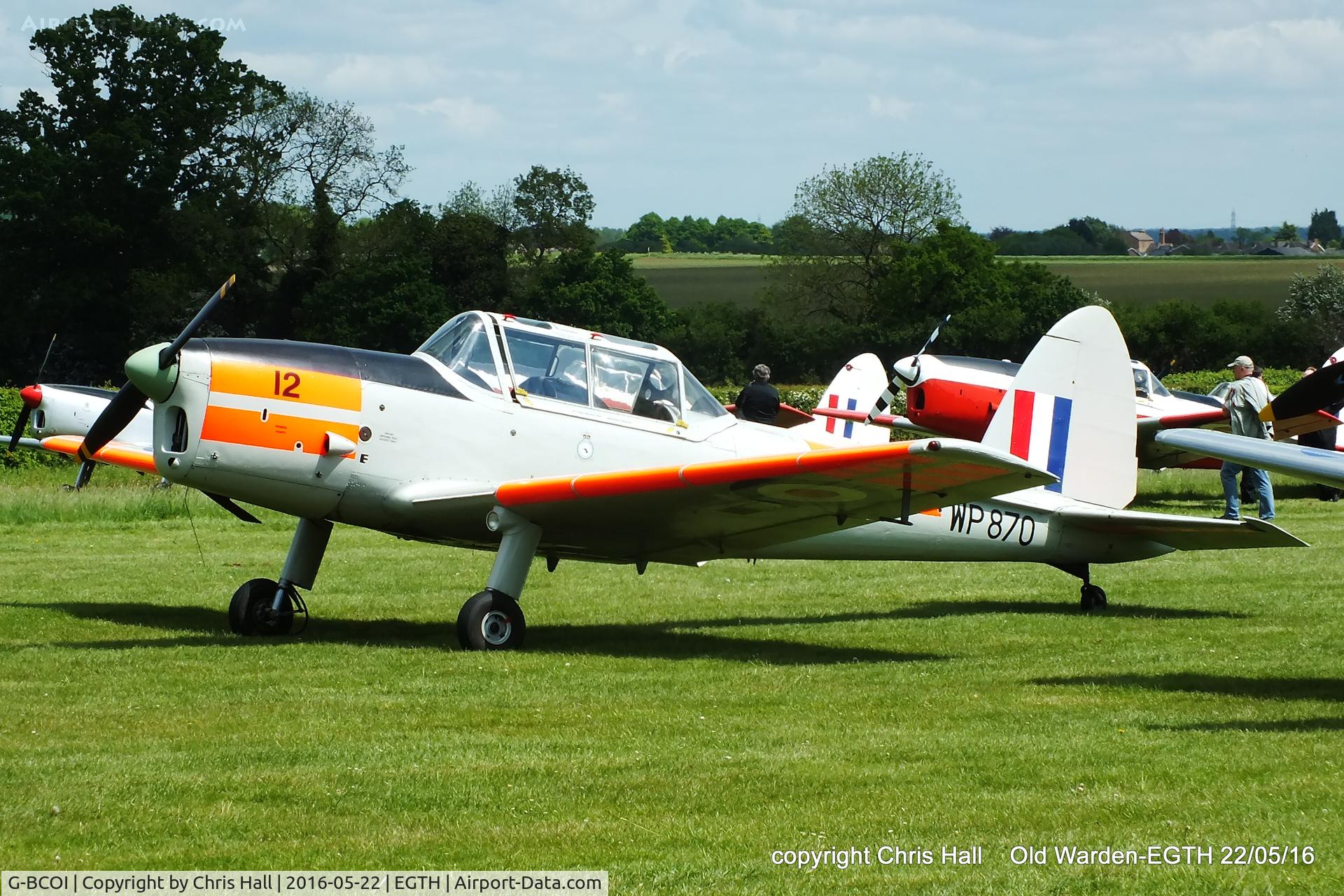 G-BCOI, 1952 De Havilland DHC-1 Chipmunk T.10 C/N C1/0759, 70th Anniversary of the first flight of the de Havilland Chipmunk Fly-In at Old Warden