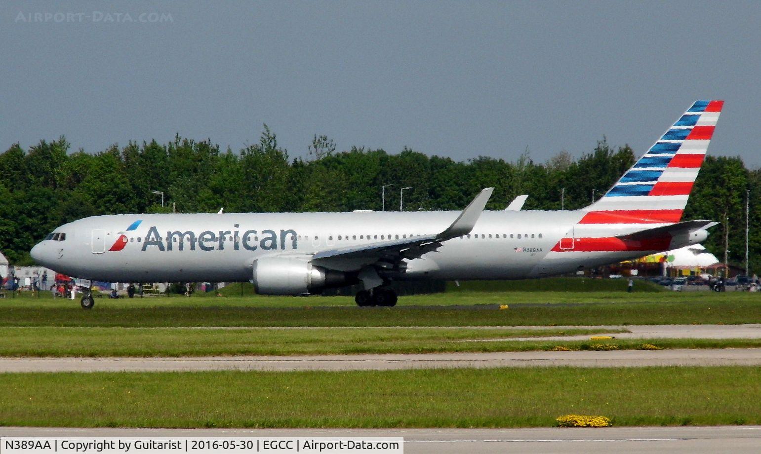 N389AA, 1994 Boeing 767-323 C/N 27449, At Manchester