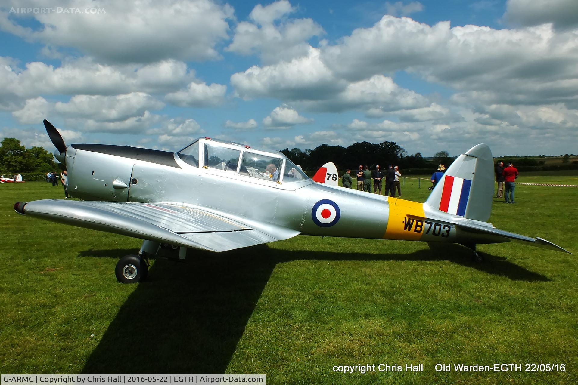 G-ARMC, 1950 De Havilland DHC-1 Chipmunk 22A C/N C1/0151, 70th Anniversary of the first flight of the de Havilland Chipmunk Fly-In at Old Warden