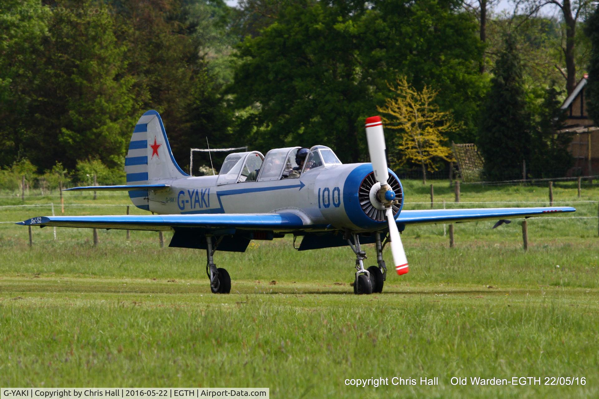G-YAKI, 1986 Bacau Yak-52 C/N 866904, 70th Anniversary of the first flight of the de Havilland Chipmunk Fly-In at Old Warden