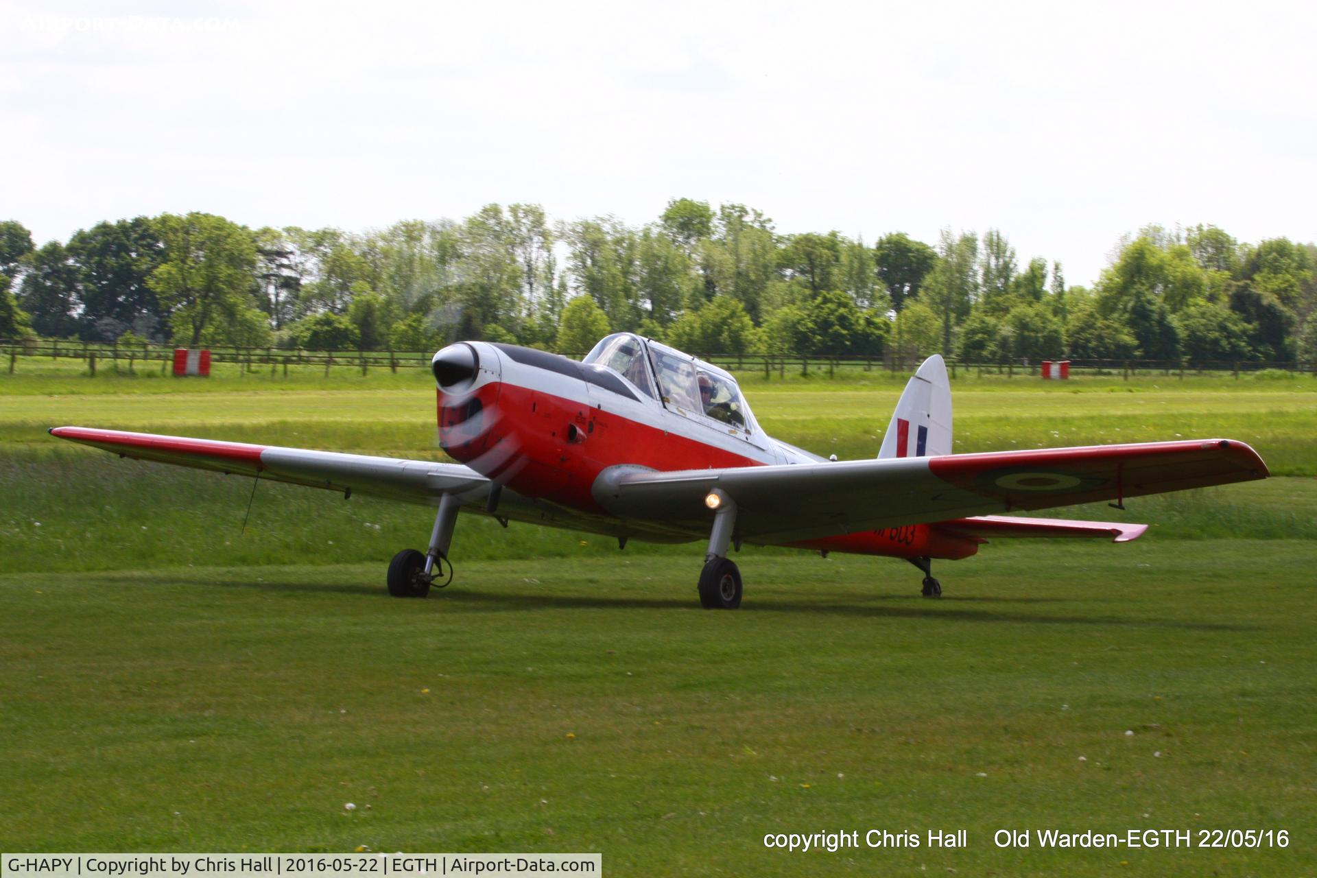 G-HAPY, 1952 De Havilland DHC-1 Chipmunk T.10 C/N C1/0697, 70th Anniversary of the first flight of the de Havilland Chipmunk Fly-In at Old Warden