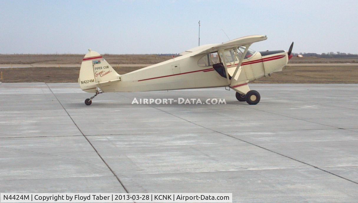 N4424M, 1947 Piper PA-12 Super Cruiser C/N 12-3377, Just landed and on the ramp