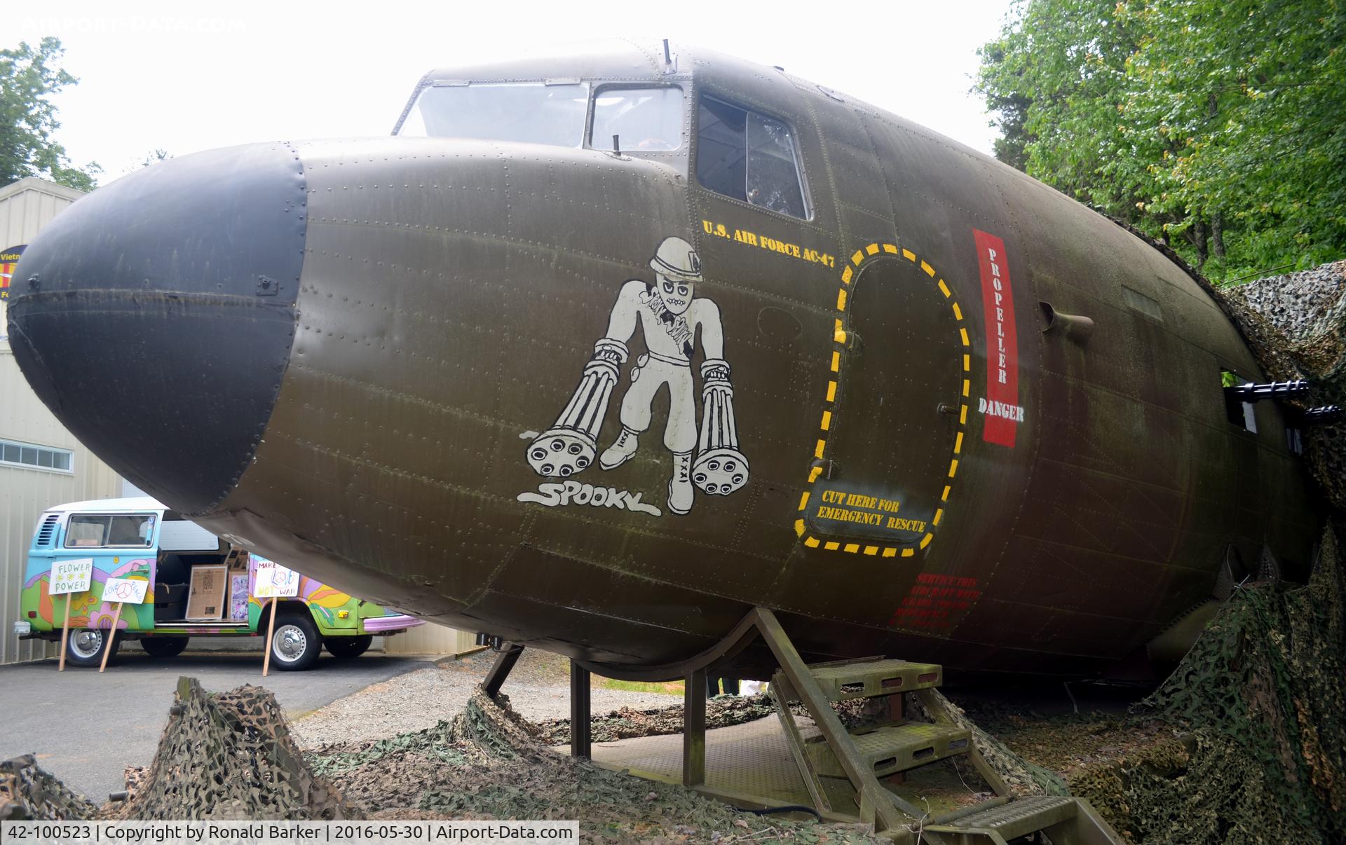 42-100523, 1942 Douglas C-47A-65-DL Skytrain C/N 18986, C-47 as gunship, Vietnam War Foundation and Museum, Ruckersville, VA