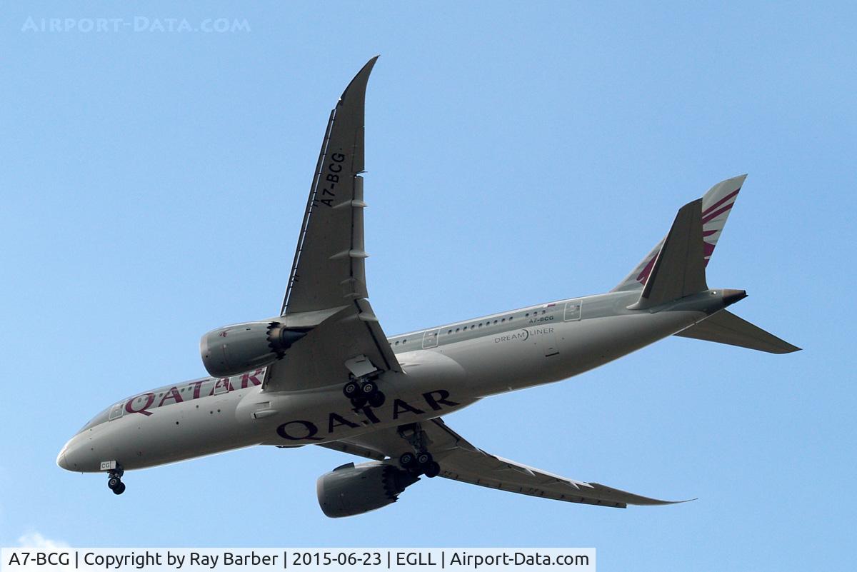 A7-BCG, 2013 Boeing 787-8 Dreamliner C/N 38325, Boeing 787-8 Dreamliner [38325] (Qatar Airways) Home~G 23/06/2015. On approach 27R.