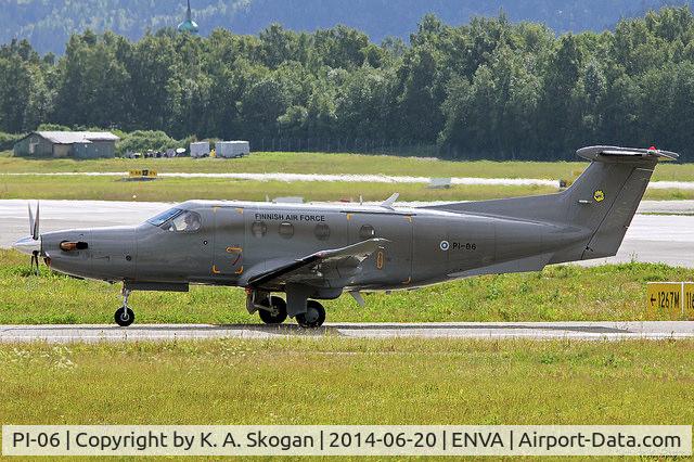 PI-06, 2010 Pilatus PC-12/47E C/N 1219, Finnish Air Force Pilatus PC-12/47E PI-06 at Trondheim Værnes (TRD/ENVA), 20. june 2014.