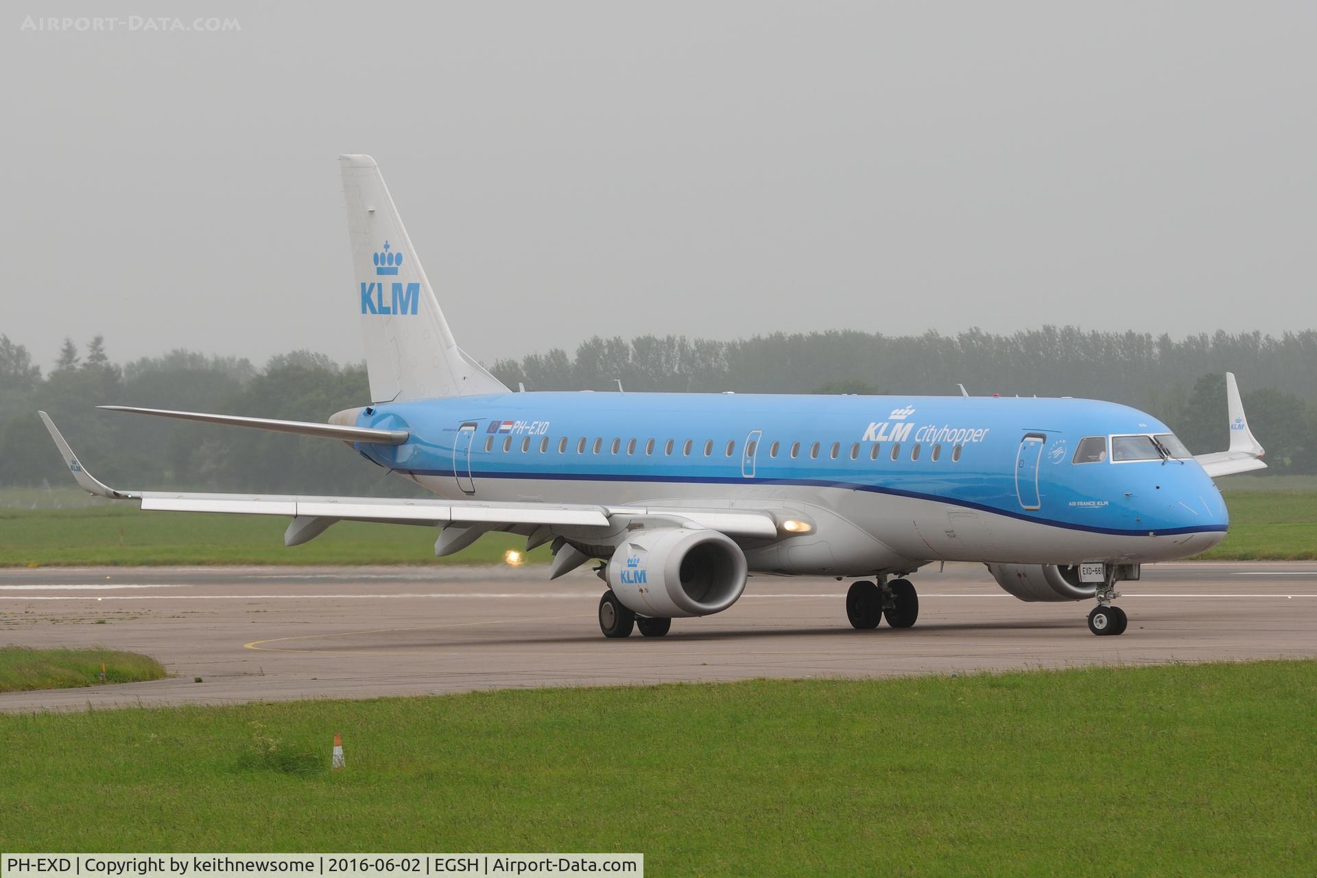 PH-EXD, 2014 Embraer 190LR (ERJ-190-100LR) C/N 19000661, Misty Visitor.