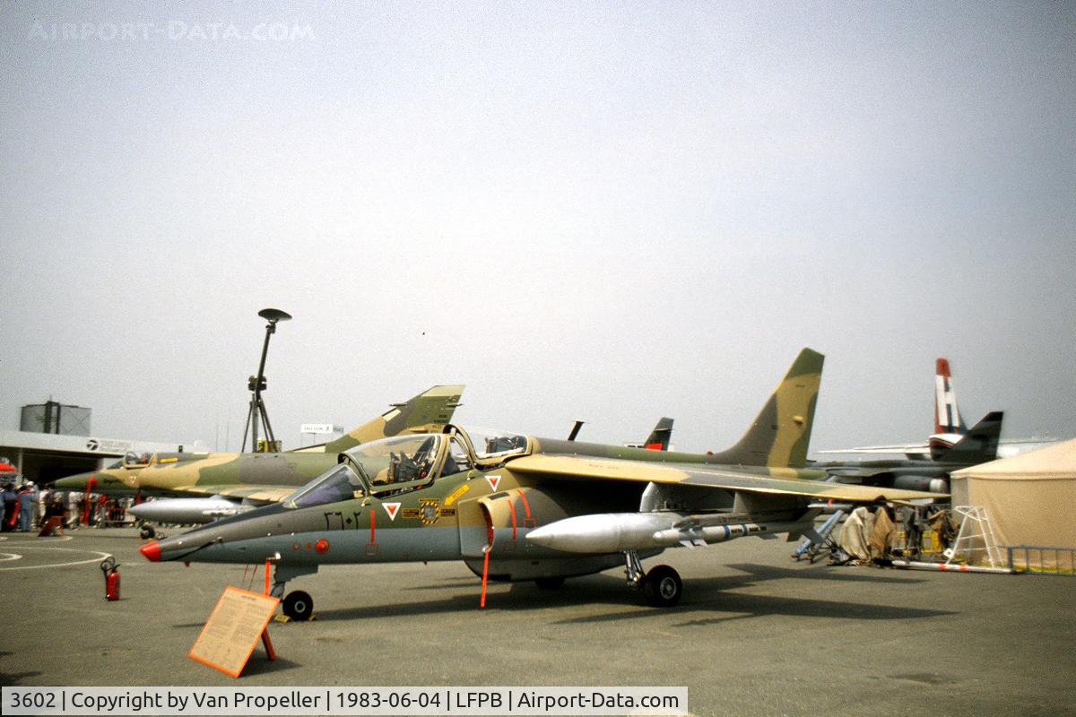 3602, Dassault-Dornier Alpha Jet MS1 C/N 3007, Alpha Jet MS1 close air support aircraft of the Egyptian Air Force at Le Bourget 1983