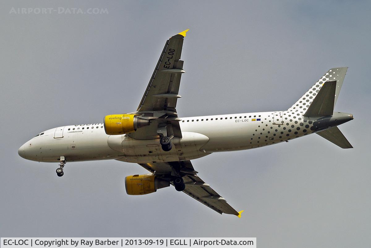 EC-LOC, 2011 Airbus A320-214 C/N 4855, Airbus A320-214 [4855] (Vueling Airlines) Home~G 19/09/2013. On approach 27R.