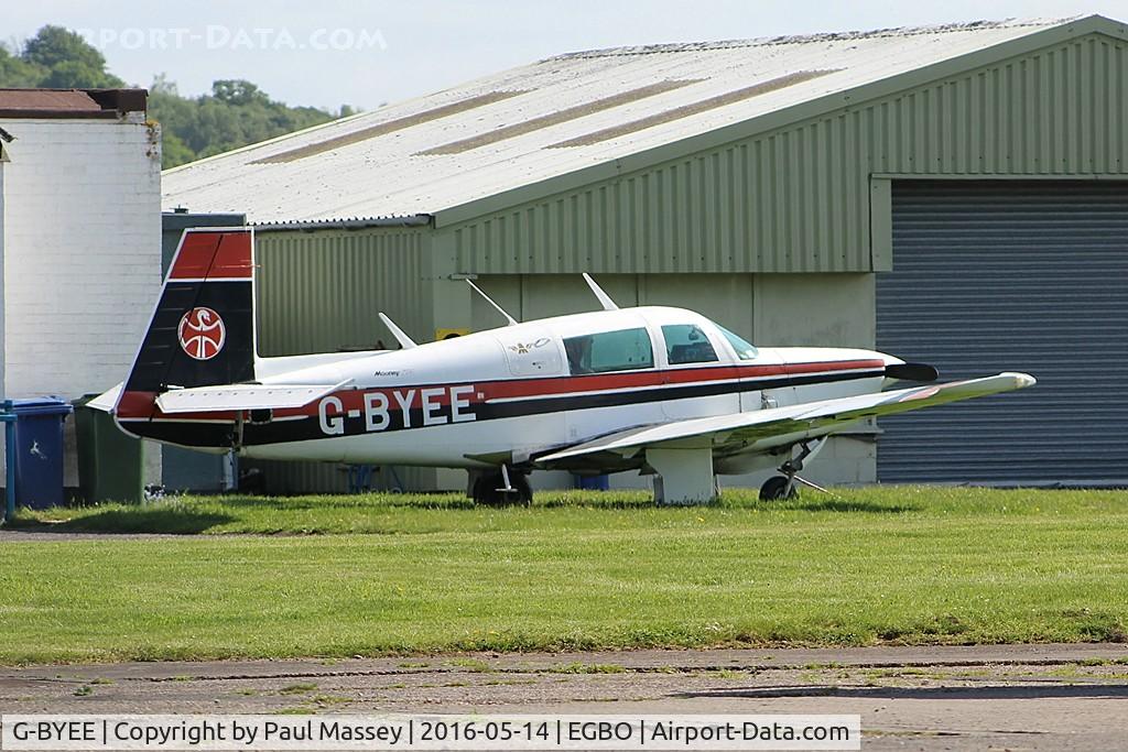 G-BYEE, 1980 Mooney M20K C/N 25-0282, Awaiting maintenance work@EGBO.EX:-N231JZ.