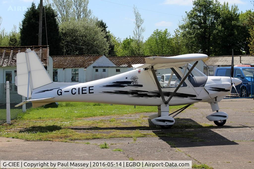 G-CIEE, 2013 Comco Ikarus C42 FB100 Bravo C/N 1311-7289, Resident Aircraft. Built by Red-Air UK Ltd.