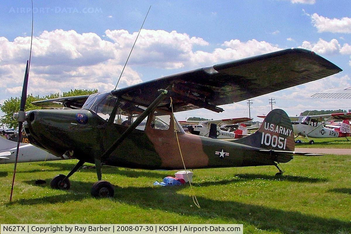 N62TX, 1963 Cessna O-1E Bird Dog C/N 305M-0051, Cessna L-19E Bird Dog [305M-0051] Oshkosh-Wittman Regional Airport~N 30/07/2008