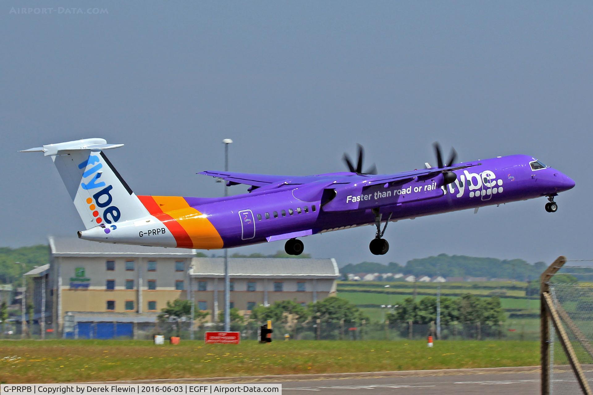 G-PRPB, 2010 Bombardier DHC-8-402 Dash 8 C/N 4333, Dash 8,Flybe, call sign Jersey 284, seen departing runway 12	en-route to Belfast City.